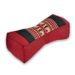 Thai Nackenkissen rot-schwarz - Elefanten